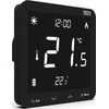 Tech ST-297V3 dviejų pakopų, įleidžiamas kambario valdiklis (3 mm stiklas), juodas