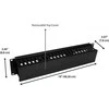 Techly 108316 Kabelių laikiklis 2U 19" stelažų spintelėms su dangteliu, juodas_