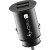 TECHLY Mini Car Charger 2 Ports USB-A Fast Charge 36W in Juodas Metal