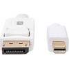 TECHLY Mini DisplayPort kištukas – DisplayPort kištukas 4K 60Hz 2m Baltas