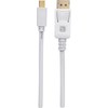 TECHLY Mini DisplayPort kištukas – DisplayPort kištukas 4K 60Hz 2m Baltas