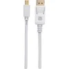 TECHLY Mini DisplayPort kištukas – DisplayPort kištukas 4K 60Hz 2m Baltas