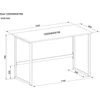 Techly ICA- TB 3545W Balta 120 cm x 60 cm