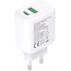 Techly Įkroviklis jungiama į tinklą GaN USB-C 20W PD i USB-A 18W QC