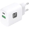 Techly Įkroviklis jungiama į tinklą GaN USB-C 20W PD i USB-A 18W QC