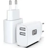 Įkroviklis Techly Techly IPW-USB-12W2A mobiliųjų įrenginių įkroviklis Ausinės, Nešiojama kolonėlė, Išmanusis telefonas, Planšetinis kompiuteris Balta Kintamoji srovė Vidinis