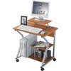 Techly ICA-TB 218 kompiuterio stalas Sidabras, Medis