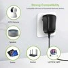 TECHLY universalus 12 W kintamosios srovės/nuolatinės srovės maitinimo šaltinis su 6 nuolatinės srovės lizdais ir USB prievadu, reguliuojama įtampa 3–12 V