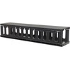 Techly 108316 Kabelių laikiklis 2U 19" stelažų spintelėms su dangteliu, juodas_