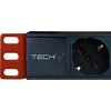 TECHLY Multi-Socket 8 lizdai stovui 19 colių C14 kištukas 1U 250V/16A 2m