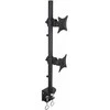 Laikiklis TECHLY 020690 Techly Dvigubas stalas LED/LCD monitoriaus rankena 13-27 2x10kg vertikaliai reguliuojama