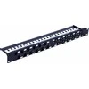 Techly 367836 Patch Panel 24x Keystone RJ45 Cat6a UTP, 1U, kampiniai prievadai