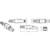TECHLY STP Cat.6A RJ45 modulinis kištukas be įrankių