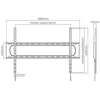 Laikiklis Techly 60–120 colių LED/LCD televizoriaus laikiklių komplektas, 120 kg plonas, 35 mm