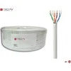Techly Pro TechlyPro U/UTP Cat6 tinklo kabelis 4x2 vyta pora, 100% varis 100m pilkas