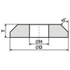 ANDRE PROFILUOTAS ŠLIFAVIMO DISKAS 200mm x 8mm x 32mm 95A60K5VTE10-35 PILKAS „TIPAS 1C”