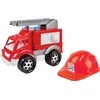 Technok Gaisrinis automobilis Ladder Helmet Firefighter, raudonas