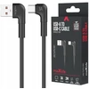 Telforceone Maxlife MXUC-09 angle cable USB - USB-C 2,0 m 3A juodas