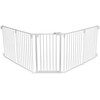 Tectake Metalinis šunų barjeras su durelėmis, baltas, 62,5 x 300 x 76,5 cm