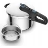 Greitpuodis TEFAL SECURE TRENDY 6L + nerūdijančio plieno krepšelis