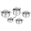 Indų Rinkinys - Tefal Duetto+ G719SA74 10 vnt. Nerūdijančio Plieno Indų Rinkinys, Nepridegantis, Sidabrinis