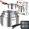 Nerūdijančio plieno puodų rinkinys Tefal Ingenio Emotion L8964S44, 4 dalių
