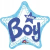 Mėlynas Baby Boy žvaigždės formos balionas