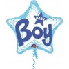 Žvaigždės formos žydras Baby Boy balionas