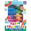 Teka Happy Triangles jumbo trikampės kreidelės 12 vnt.