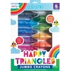 Teka Happy Triangles jumbo trikampės kreidelės 12 vnt.
