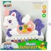 Lean Toys Interaktyvus žaislinis fortepijonas vienaragio tema su šviesos ir garso efektais
