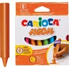 Teka Maxi neoninės vaško kreidelės 8 spalvų CARIOCA
