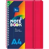 Teka Notebook A4/100K tinklelis PP raudona