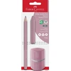 Faber-Castell Teka Pieštukas + trintukas + drožtukas Grip rožinė