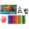 Teka Sweet Colours Koma plastilinas 12 spalvų, kvadratinis pastelinis