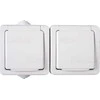 Kanlux TEKNO Dvigubas hermetiškas lizdas su apsauga nuo prisilietimo 16A 250V baltas IP54 33497