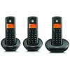Telefonas stacionarus belaidis komplektas 3 vnt. Motorola E203 juoda