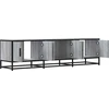 TV staliukas Televizoriaus spintelė, pilka, 150x35x41cm, mediena ir metalas
