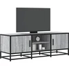 TV staliukas Televizoriaus spintelė, pilka, 120x35x41cm, mediena ir metalas