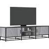 TV staliukas Televizoriaus spintelė, pilka, 160x35x41cm, mediena ir metalas