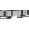 TV staliukas Televizoriaus spintelė, pilka, 160x35x41cm, mediena ir metalas