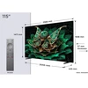 Televizorius TCL 115C7K Mini LED 115" 4K Ultra HD Google TV