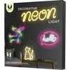 Neoninis LED šviestuvas HELLO rožinis baltas šikšnosparnis + USB FLNE15 Forever Light