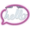 Neoninis LED šviestuvas HELLO rožinis baltas šikšnosparnis + USB FLNE15 Forever Light