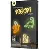 Neoninė LED lemputė SATURN geltona mėlyna Šikšnosparnis + USB FLNE11 Forever Light