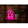 Neon LED ant stovelio Katė rožinis FSNE02 Forever Light