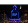 TelForceone Neoninis PLEXI LED RIP mėlynas FPNE16"Forever" šviesiai