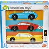 Tender Toys Žaisliniai automobiliai Retro automobiliai 3 dalys Švelnūs lapų žaislai