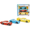 Tender Toys Žaisliniai automobiliai Retro automobiliai 3 dalys Švelnūs lapų žaislai