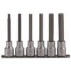 TengTools Galvučių su antgaliais rinkinys Teng Tools M1211; HEX; 1/2''; 6 vnt.